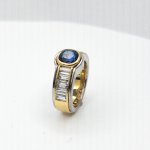 Briliantový prsten s výjimečným ceylonským safírem