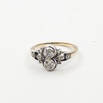 Starožitný zlatý prsten s brilianty