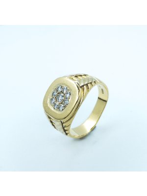Briliantový zlatý pánský prsten