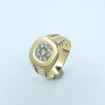 Briliantový zlatý pánský prsten