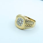 Briliantový zlatý pánský prsten