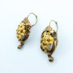 Starožitné zlaté náušnice, Biedermeier