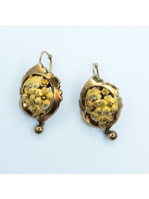 Starožitné zlaté náušnice, Biedermeier