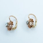 Starožitné zlaté náušnice s diamanty