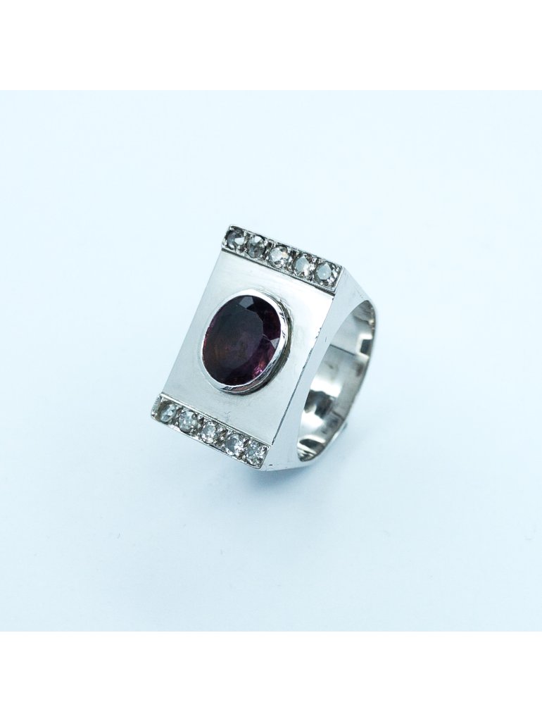 Zlatý pánský prsten s brilianty